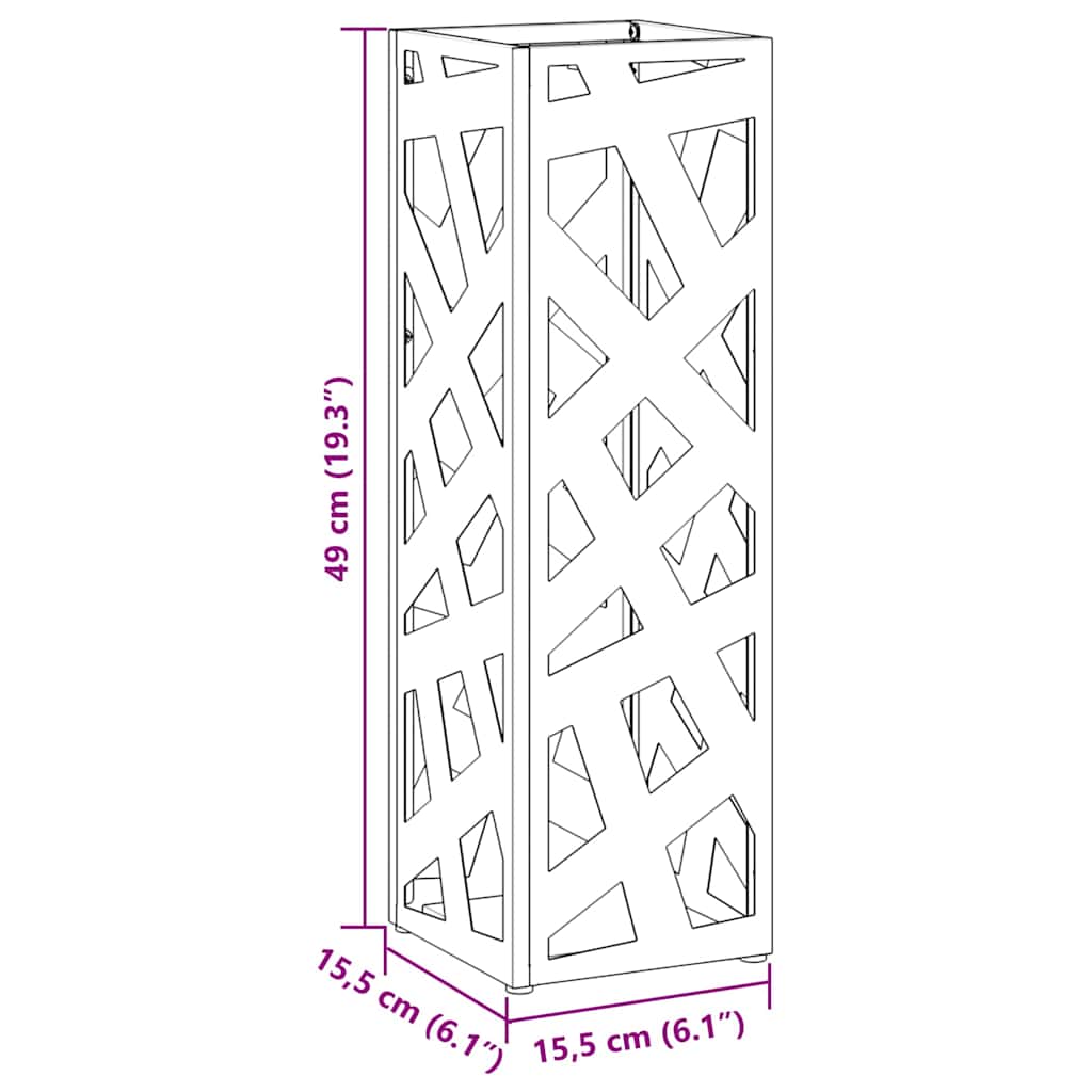 vidaXL Βάση ομπρέλας βροχής Λευκό 15,5 x 15,5 x 49 εκ Ατσάλι