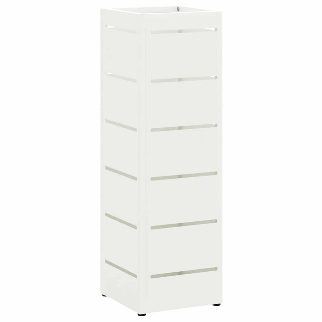 vidaXL Βάση ομπρέλας βροχής Λευκό 15,5 x 15,5 x 49 εκ Ατσάλι