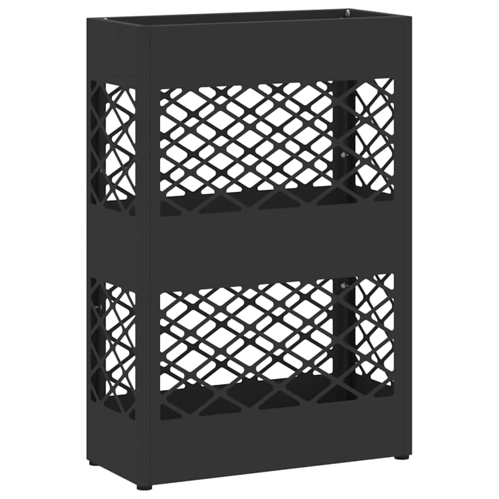 vidaXL Βάση ομπρέλας βροχής Μαύρο 28 x 12 x 41 εκ Ατσάλι