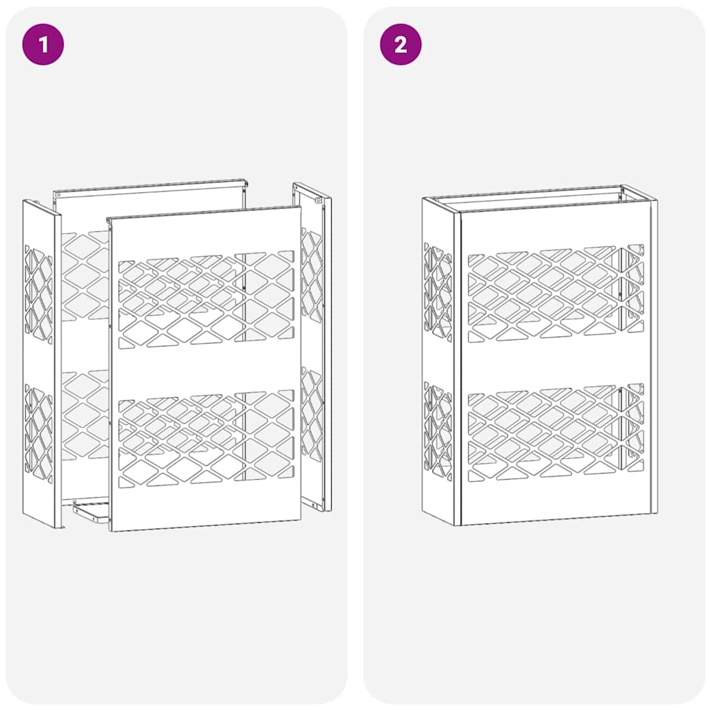 vidaXL Βάση ομπρέλας βροχής Ανθρακί 28 x 12 x 41 εκ Ατσάλι