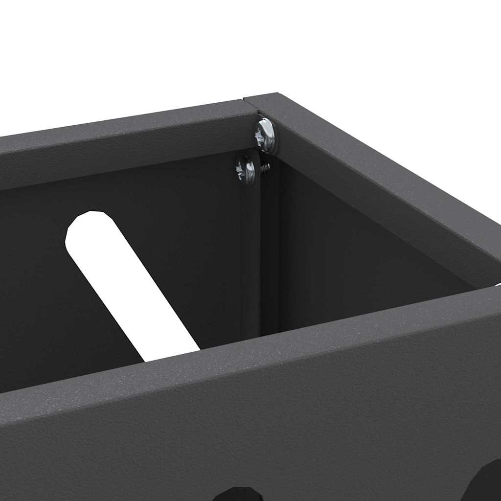 vidaXL Βάση ομπρέλας βροχής Μαύρο 28 x 12 x 41 εκ Ατσάλι
