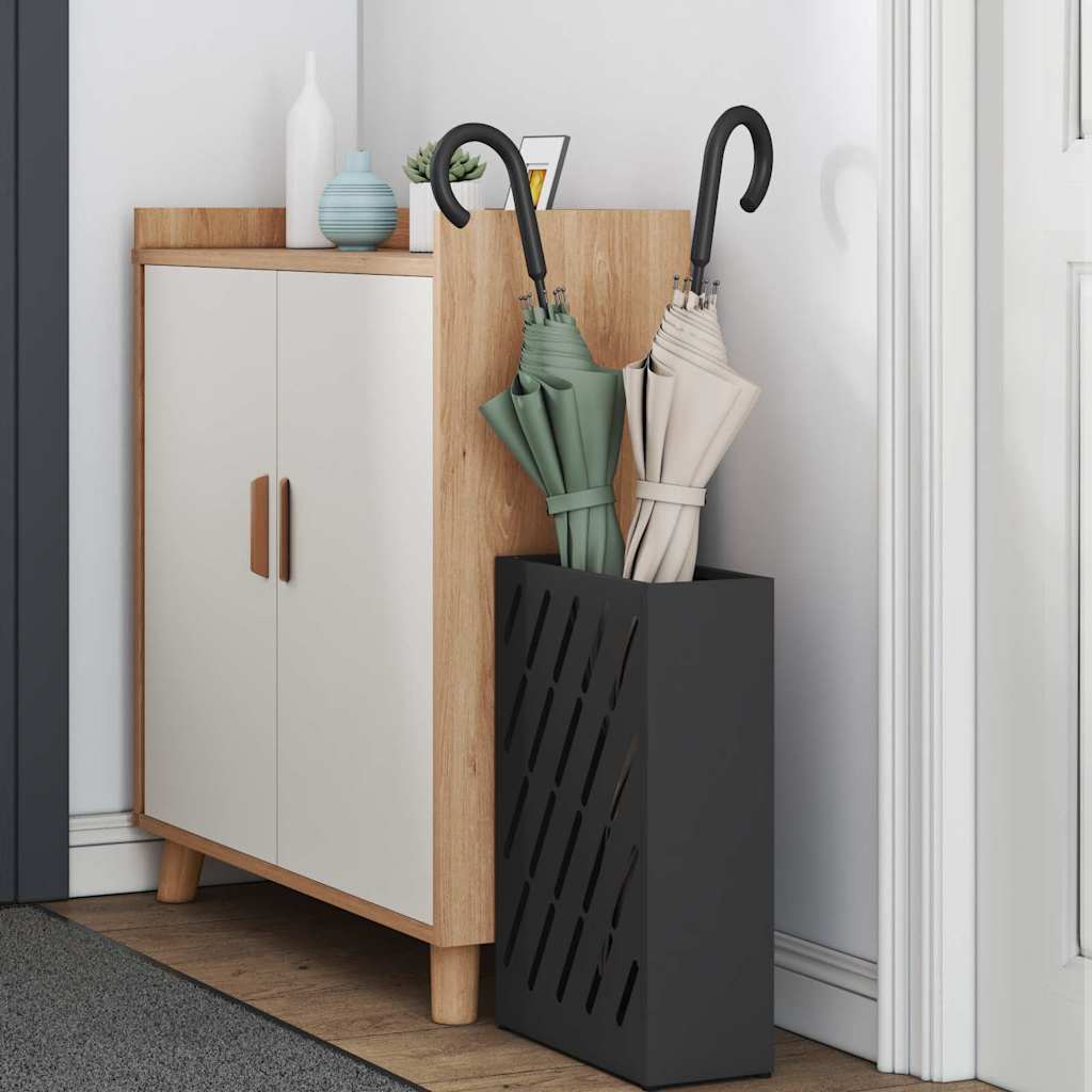 vidaXL Βάση ομπρέλας βροχής Μαύρο 28 x 12 x 41 εκ Ατσάλι