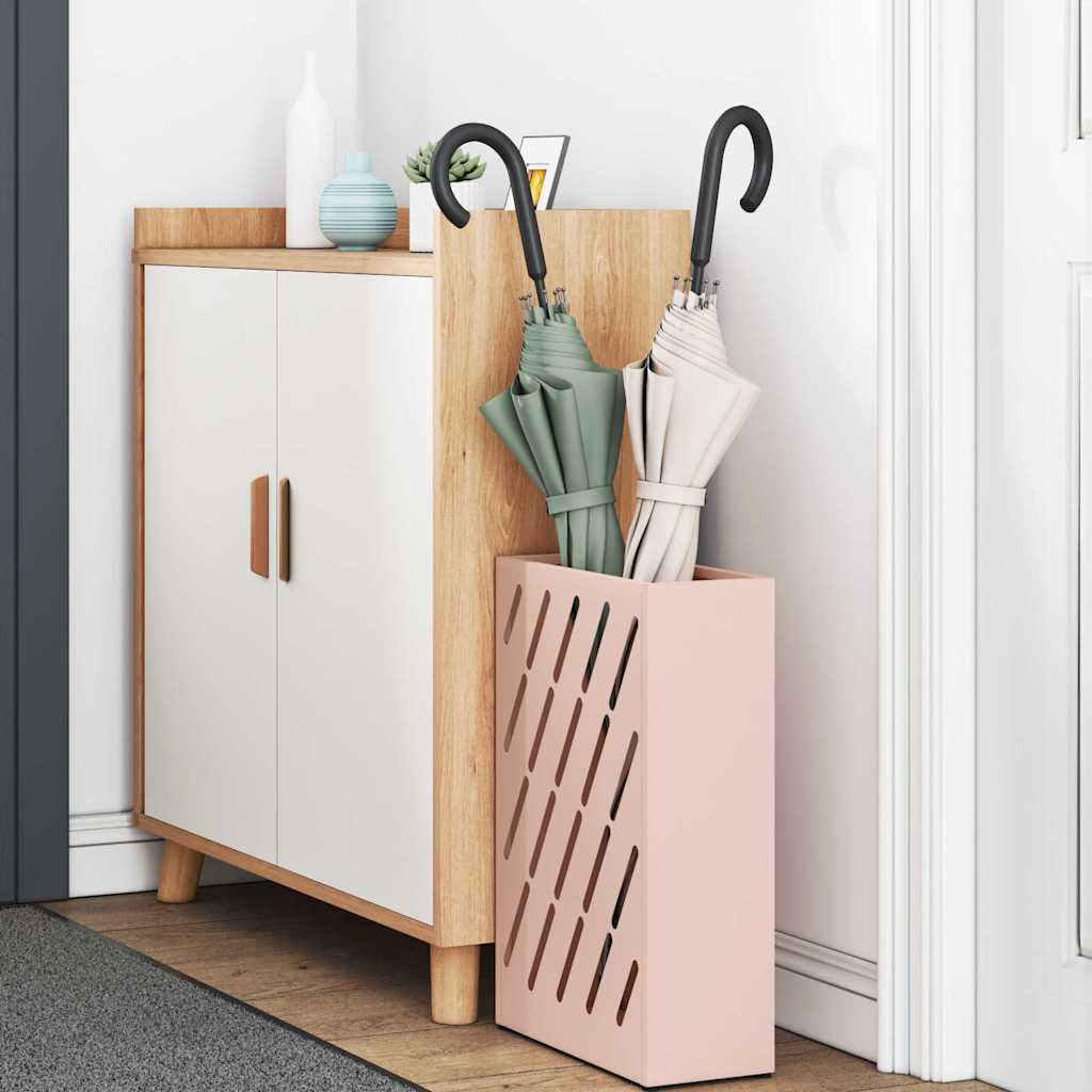 vidaXL Βάση ομπρέλας βροχής Ροζ 28 x 12 x 41 εκ Ατσάλι