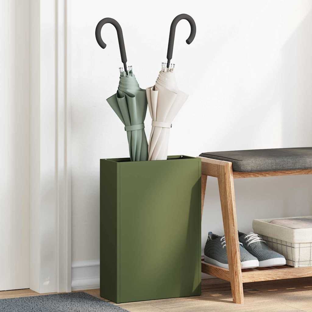vidaXL Βάση ομπρέλας βροχής Λαδί 28 x 12 x 41 εκ Ατσάλι