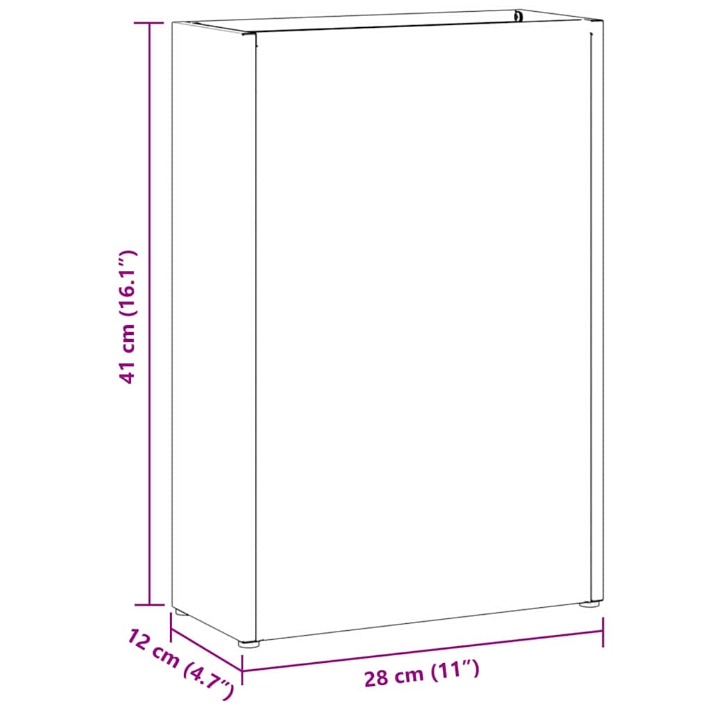 vidaXL Βάση ομπρέλας βροχής Λαδί 28 x 12 x 41 εκ Ατσάλι