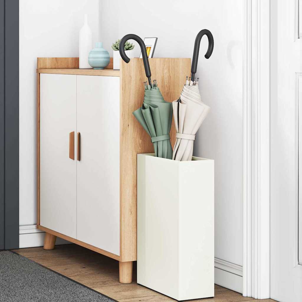 vidaXL Βάση ομπρέλας βροχής Λευκό 28 x 12 x 41 εκ Ατσάλι