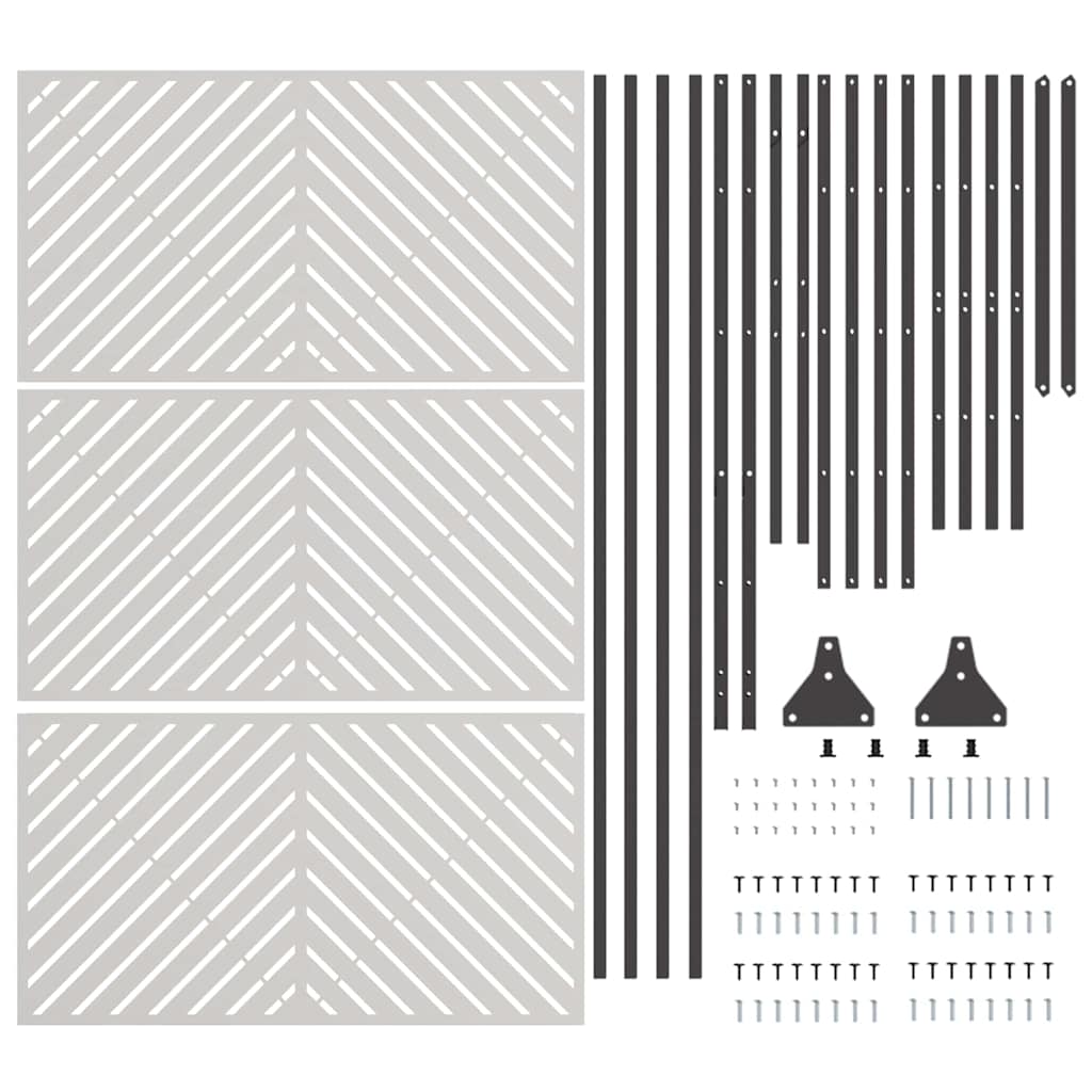 vidaXL Οθόνη Ιδιωτικότητας Γκρι Ατσάλι