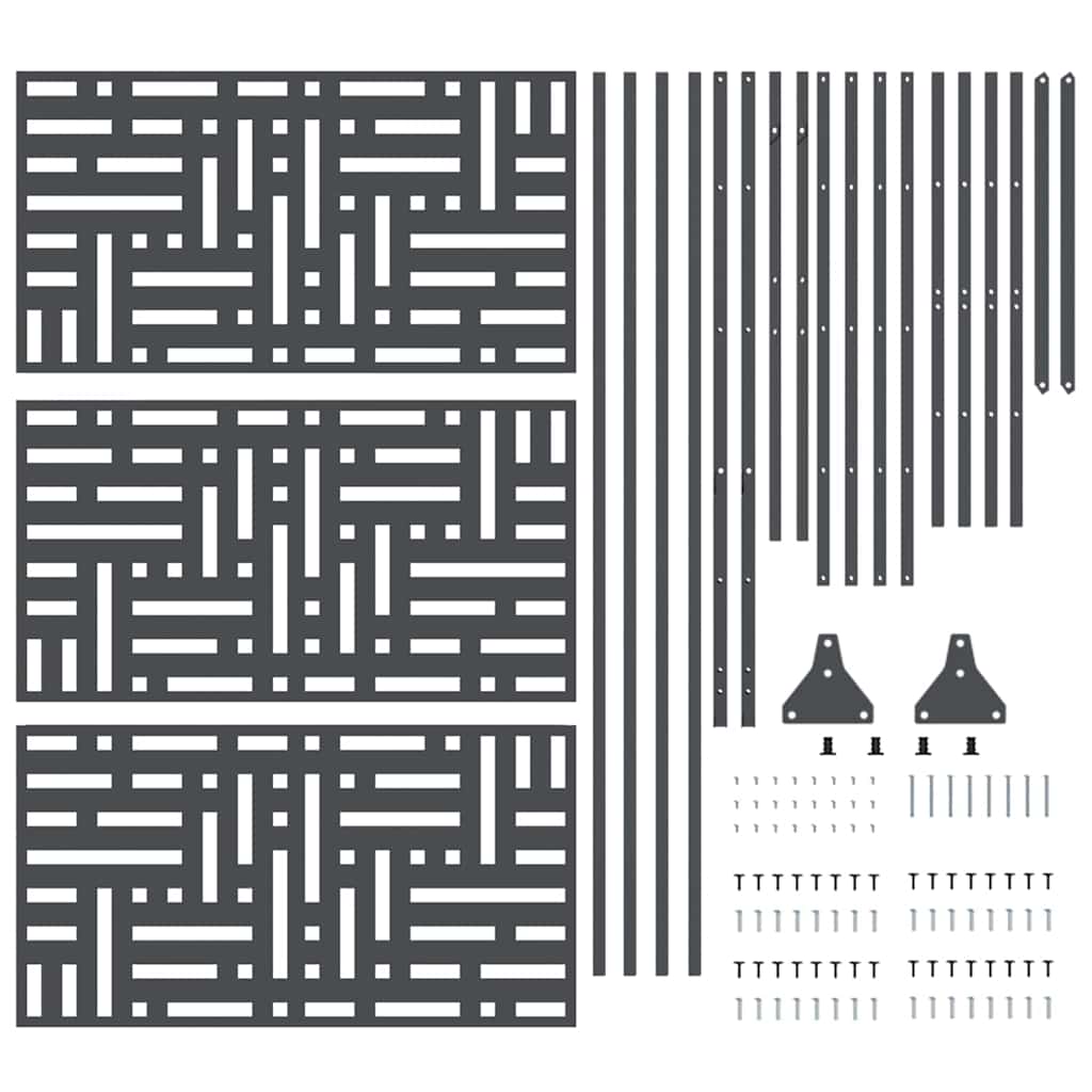 vidaXL Οθόνη Ιδιωτικότητας Ανθρακί 100 x 50 x 180 εκ. Ατσάλι