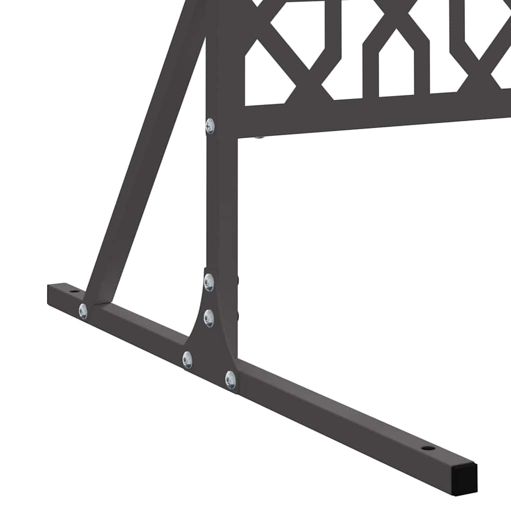 vidaXL Οθόνη Ιδιωτικότητας Μαύρο Ατσάλι