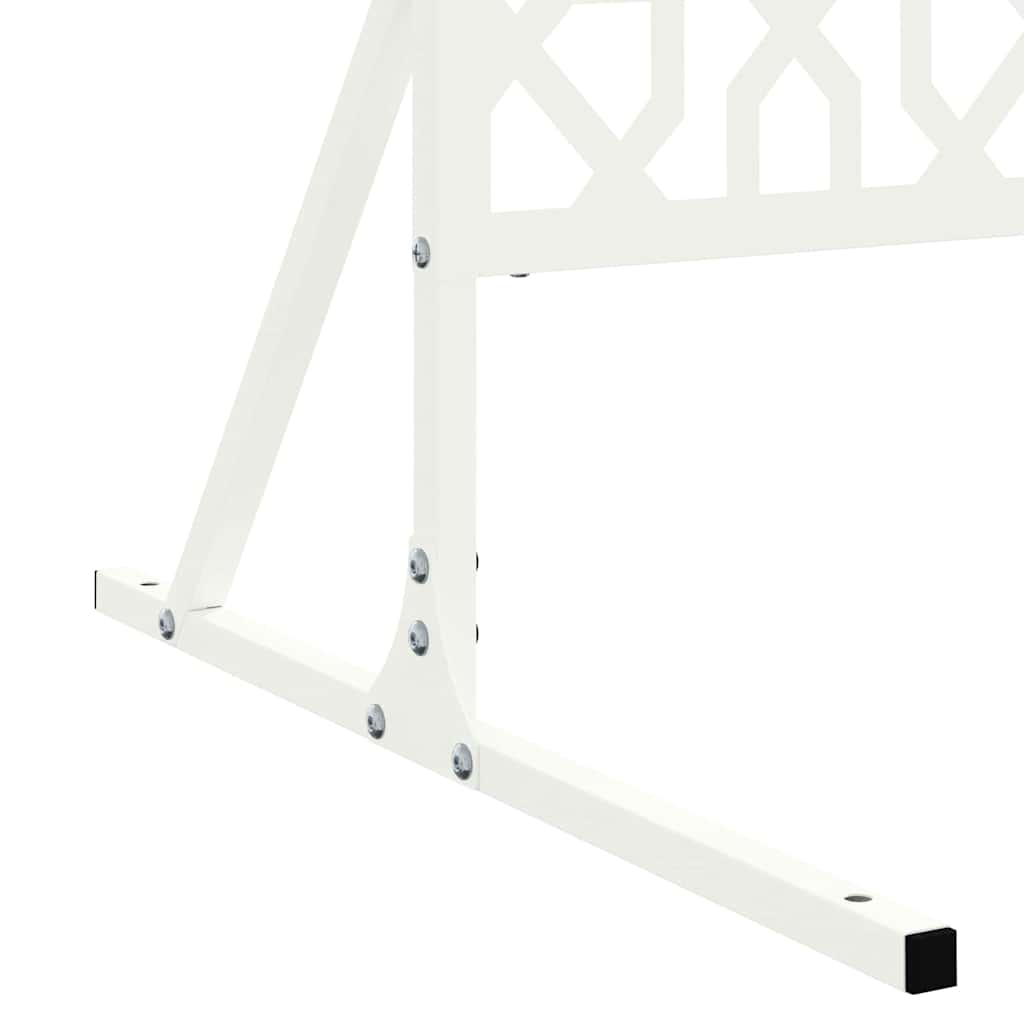 vidaXL Οθόνη Ιδιωτικότητας Λευκό Ατσάλι