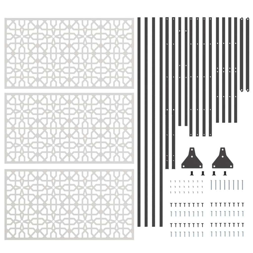 vidaXL Οθόνη Ιδιωτικότητας Γκρι Ατσάλι