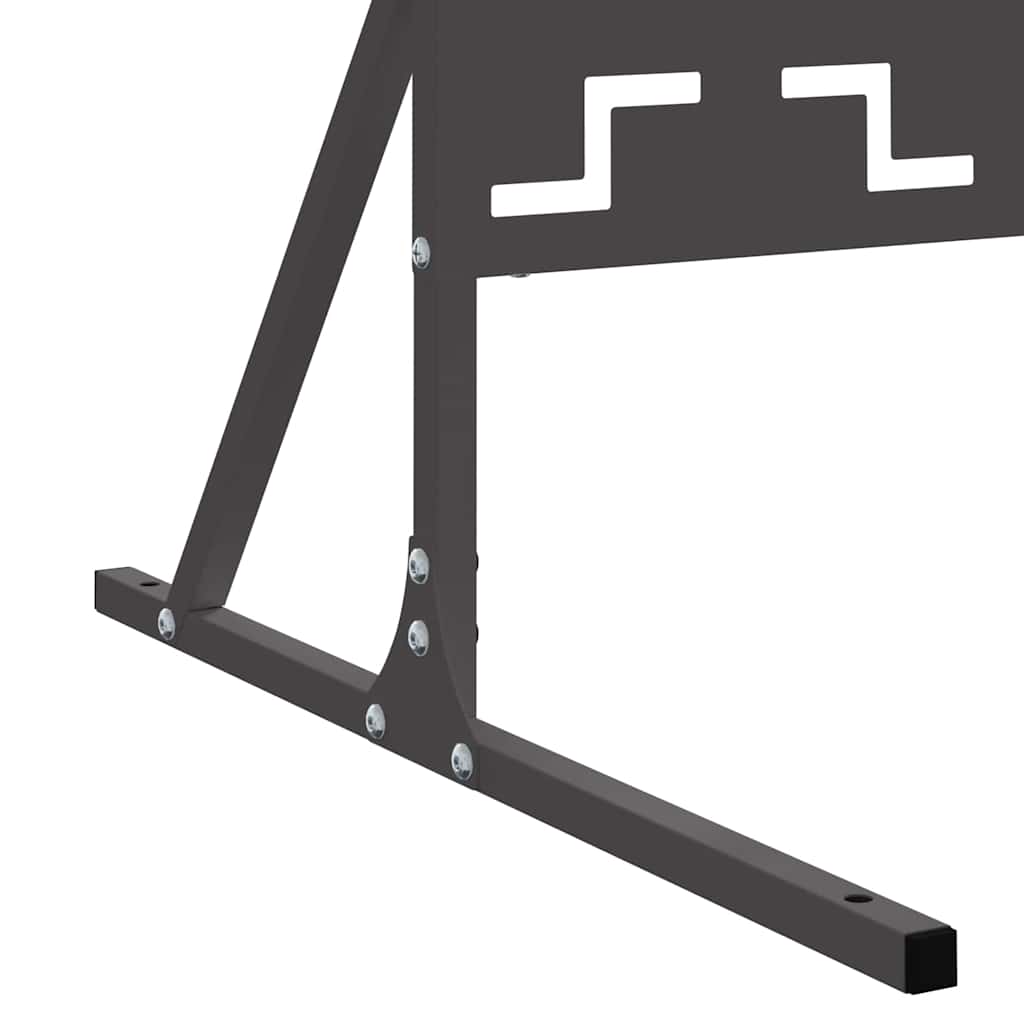 vidaXL Οθόνη Ιδιωτικότητας Μαύρο Ατσάλι