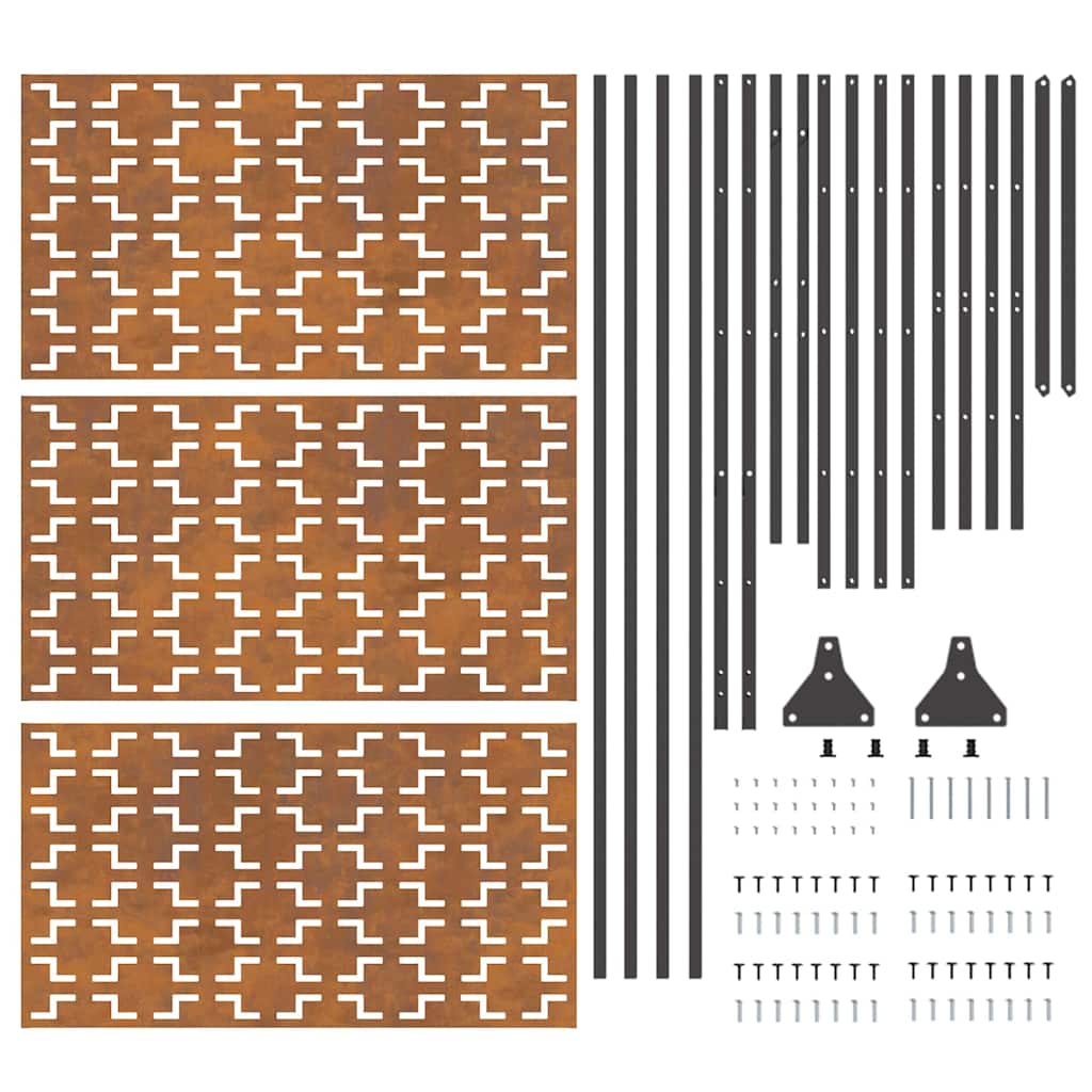 vidaXL Οθόνη Ιδιωτικότητας Γκρι Ατσάλι