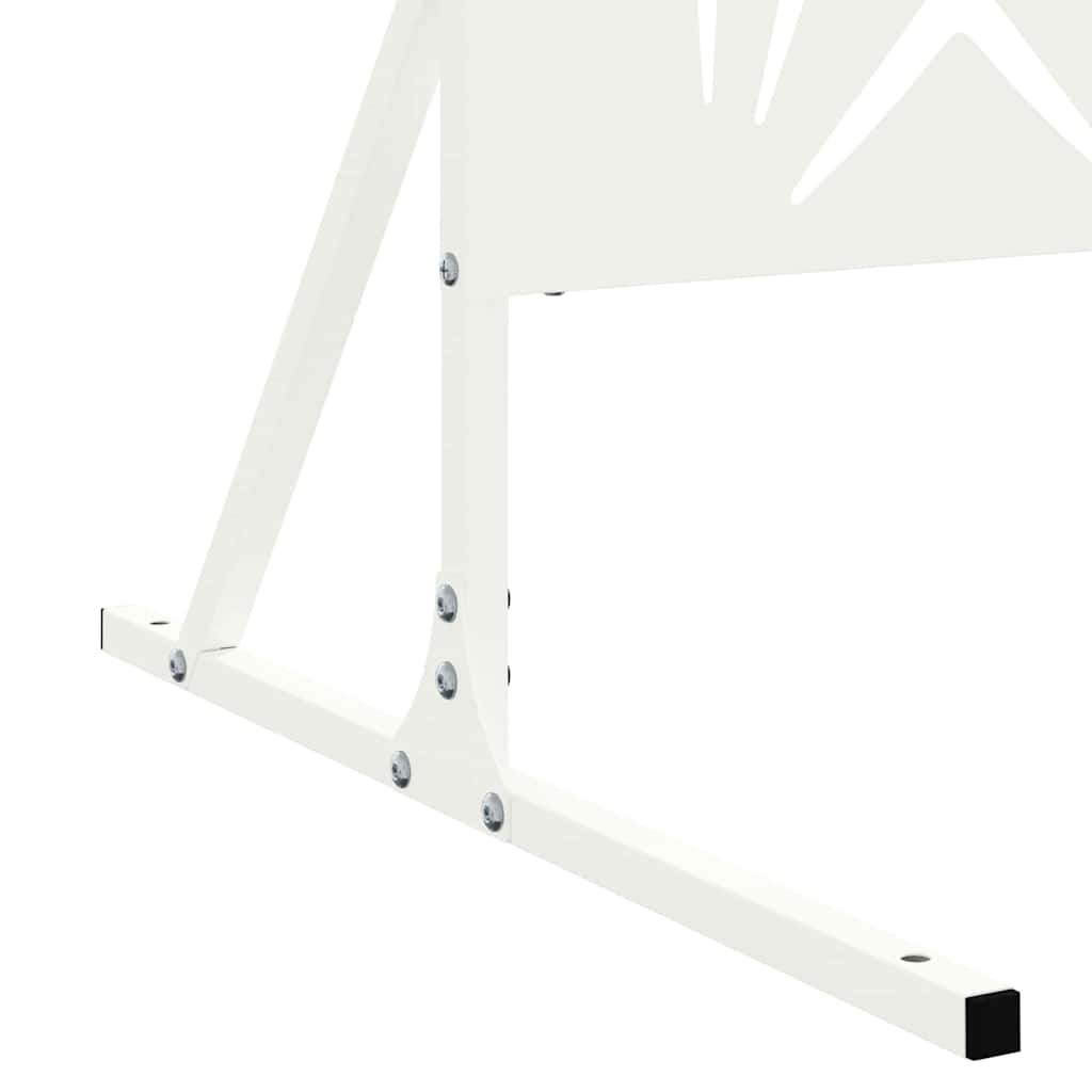 vidaXL Οθόνη Ιδιωτικότητας Λευκό Ατσάλι