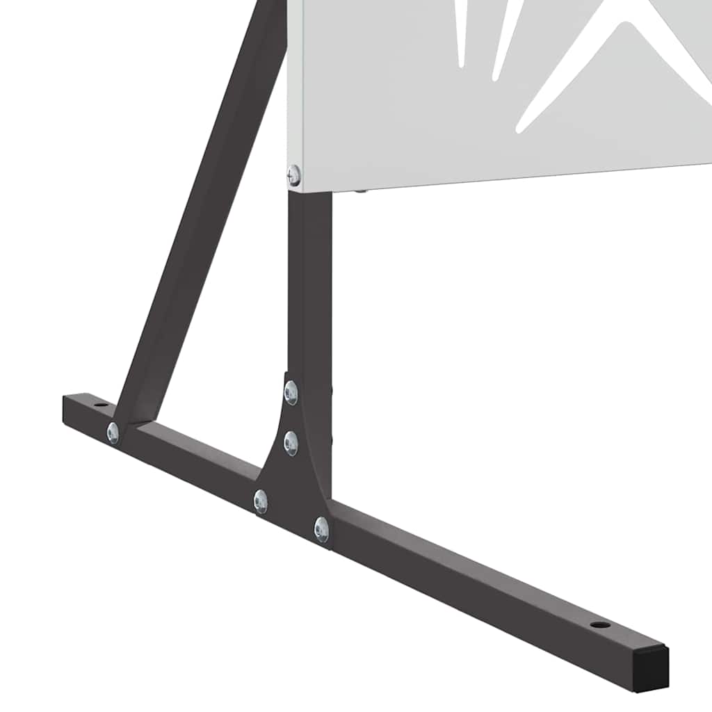 vidaXL Οθόνη Ιδιωτικότητας Γκρι Ατσάλι