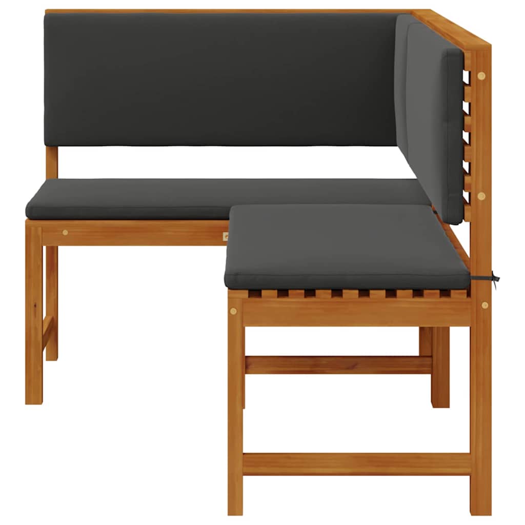 vidaXL Γωνιακός Πάγκος Κήπου Καφέ 140 x 100 x 91 εκ.