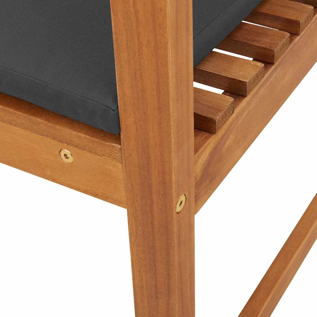 vidaXL Καρέκλα Κήπου 2 pcs Καφέ 50 x 50 x 91 εκ. Μασίφ ξύλο ακακίας