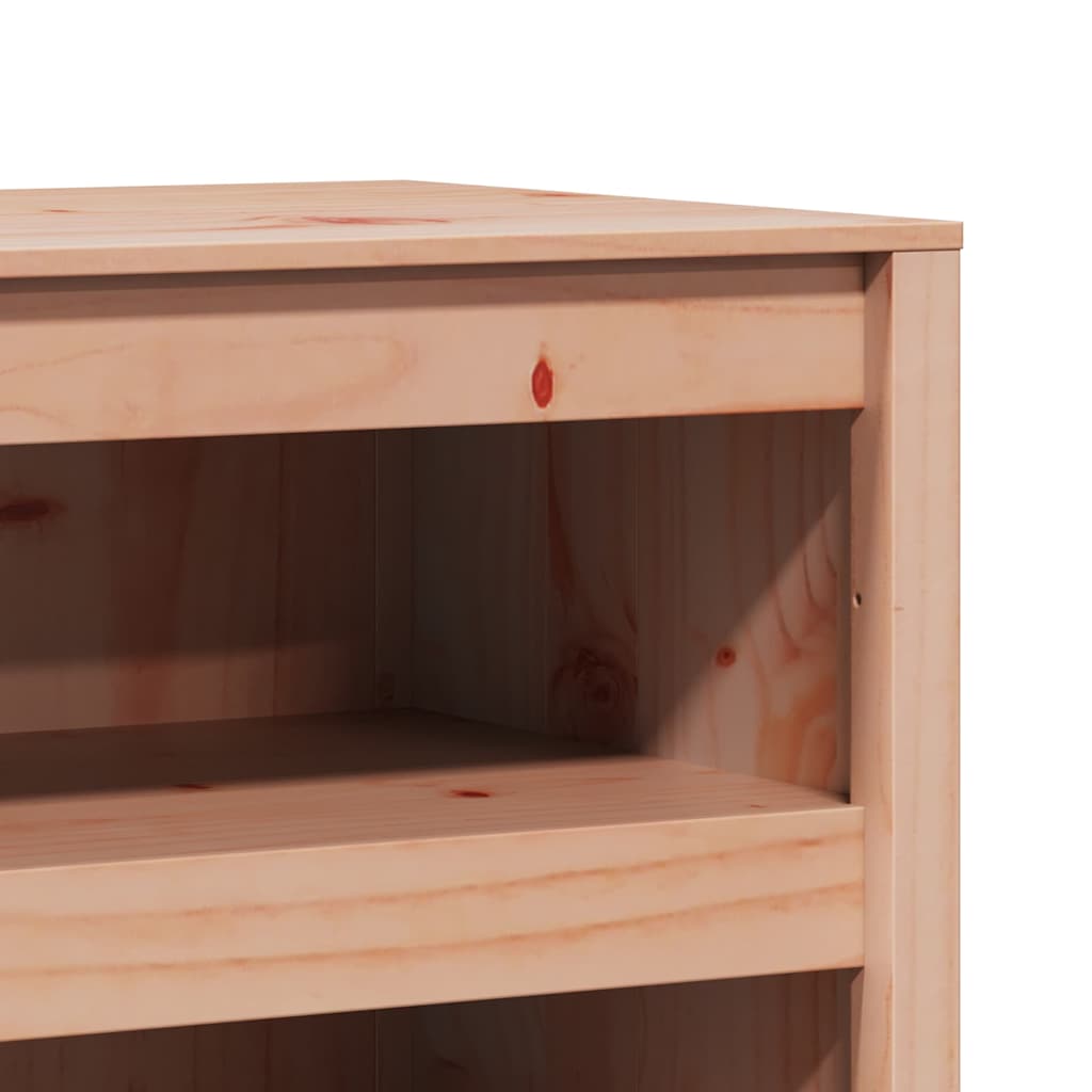 vidaXL Ντουλάπα Κουζίνας Καφέ 106 x 55 x 64 cm Μασίφ ξύλο πεύκου