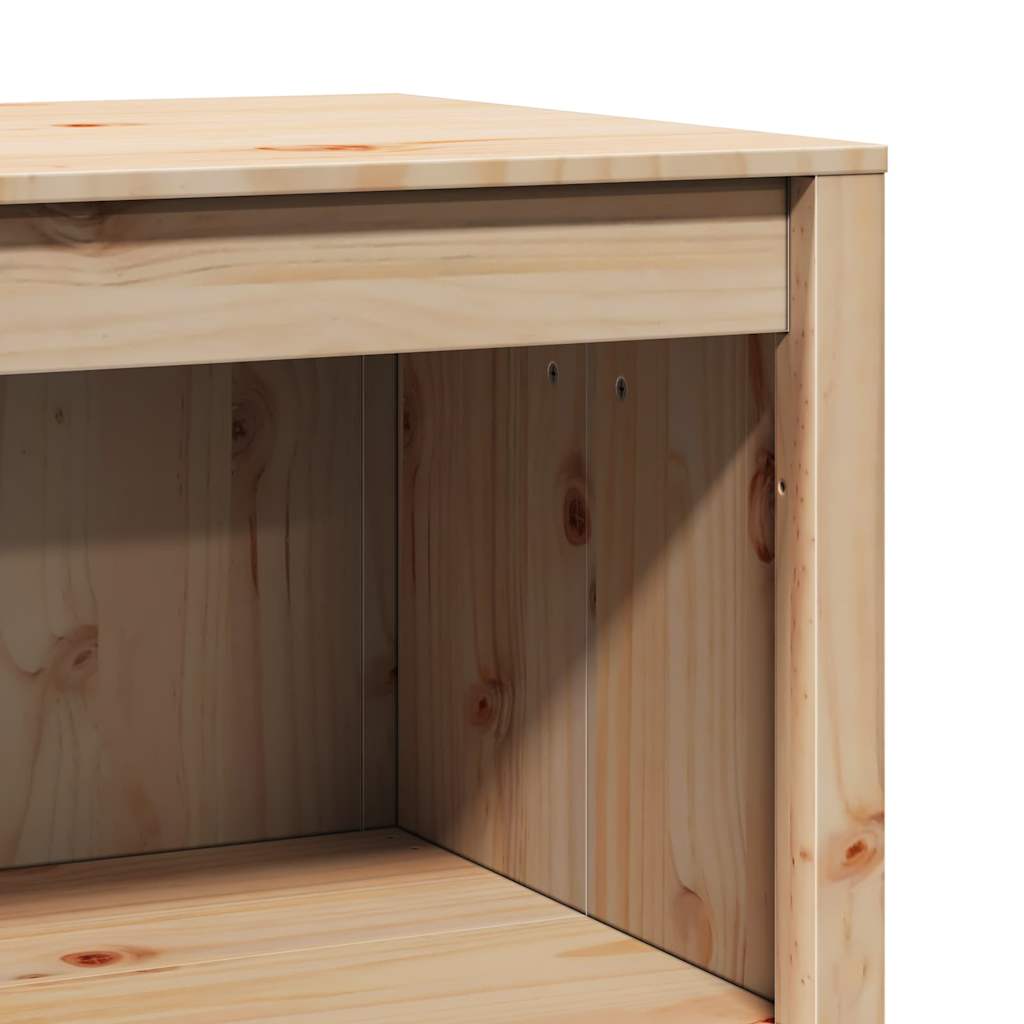 vidaXL Ντουλάπα Κουζίνας Καφέ 106 x 55 x 92 cm Μασίφ ξύλο πεύκου