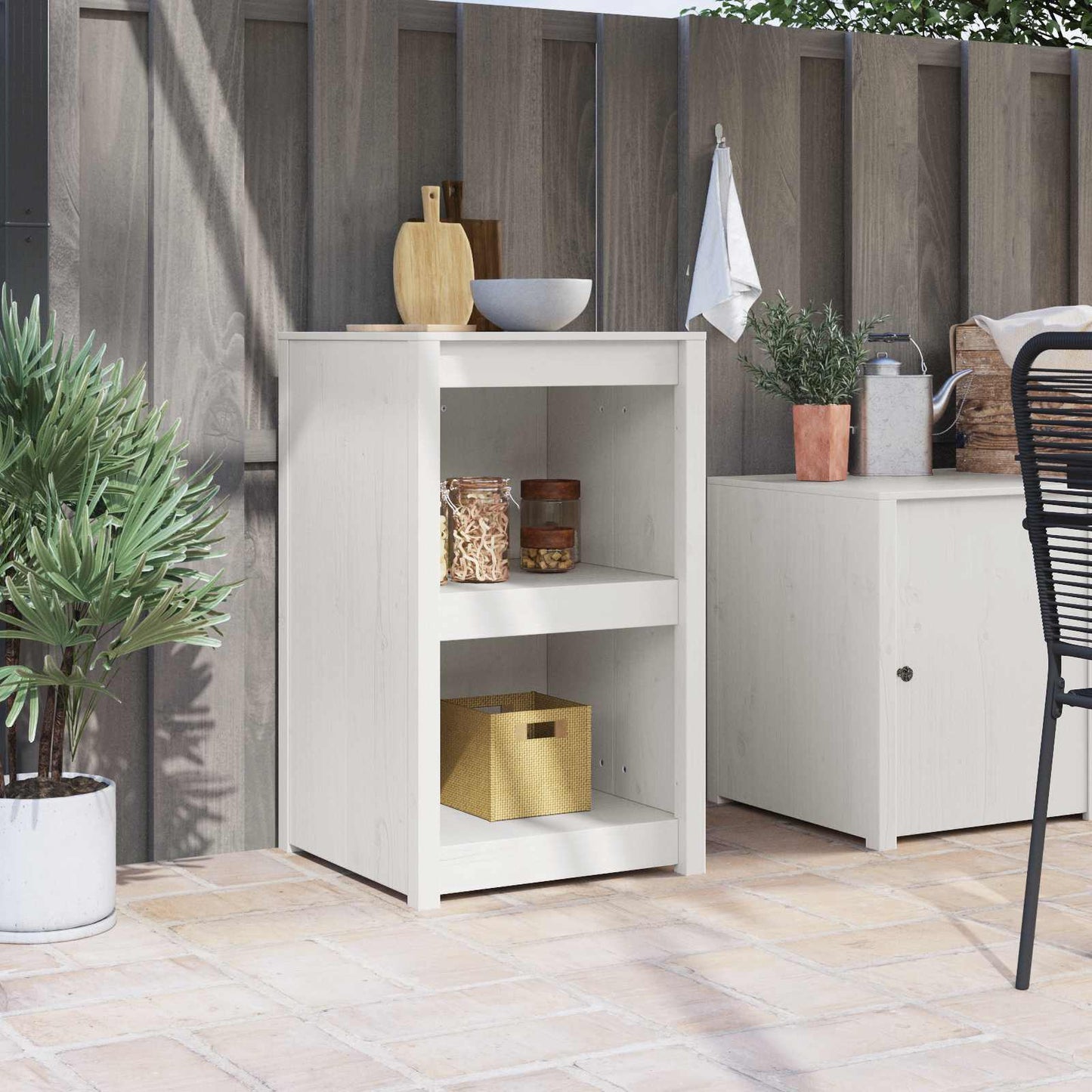 vidaXL Ντουλάπα Κουζίνας με ράφι MEPPEL Λευκό 55 x 55 x 92 cm