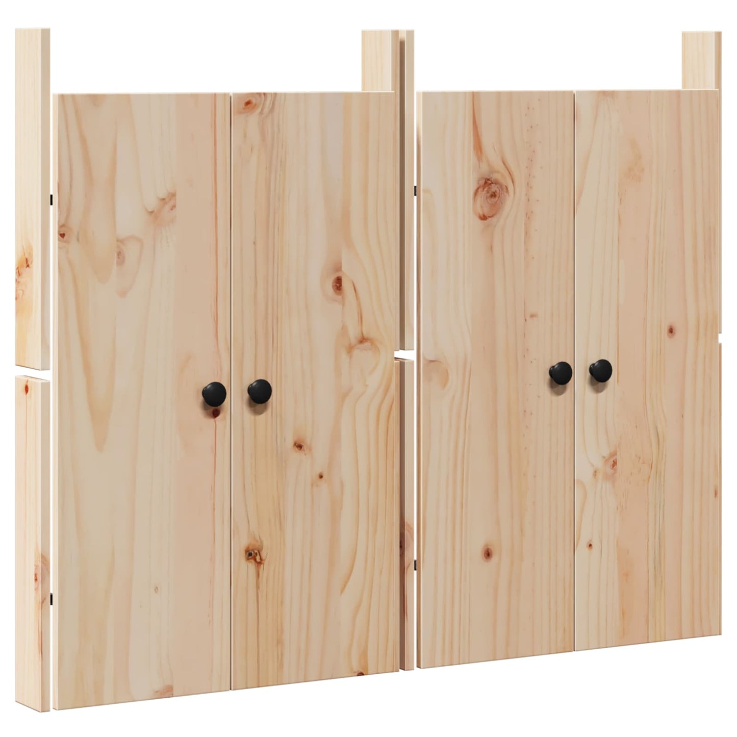 vidaXL Πόρτα κουζίνας 2 pcs Κρεμ 50 x 9 x 82 εκ Μασίφ ξύλο πεύκου