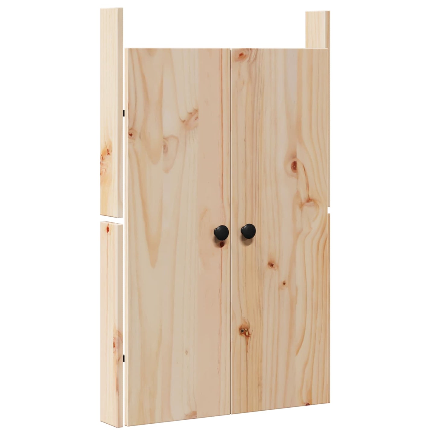 vidaXL Πόρτα κουζίνας 2 pcs Κρεμ 50 x 9 x 82 εκ Μασίφ ξύλο πεύκου