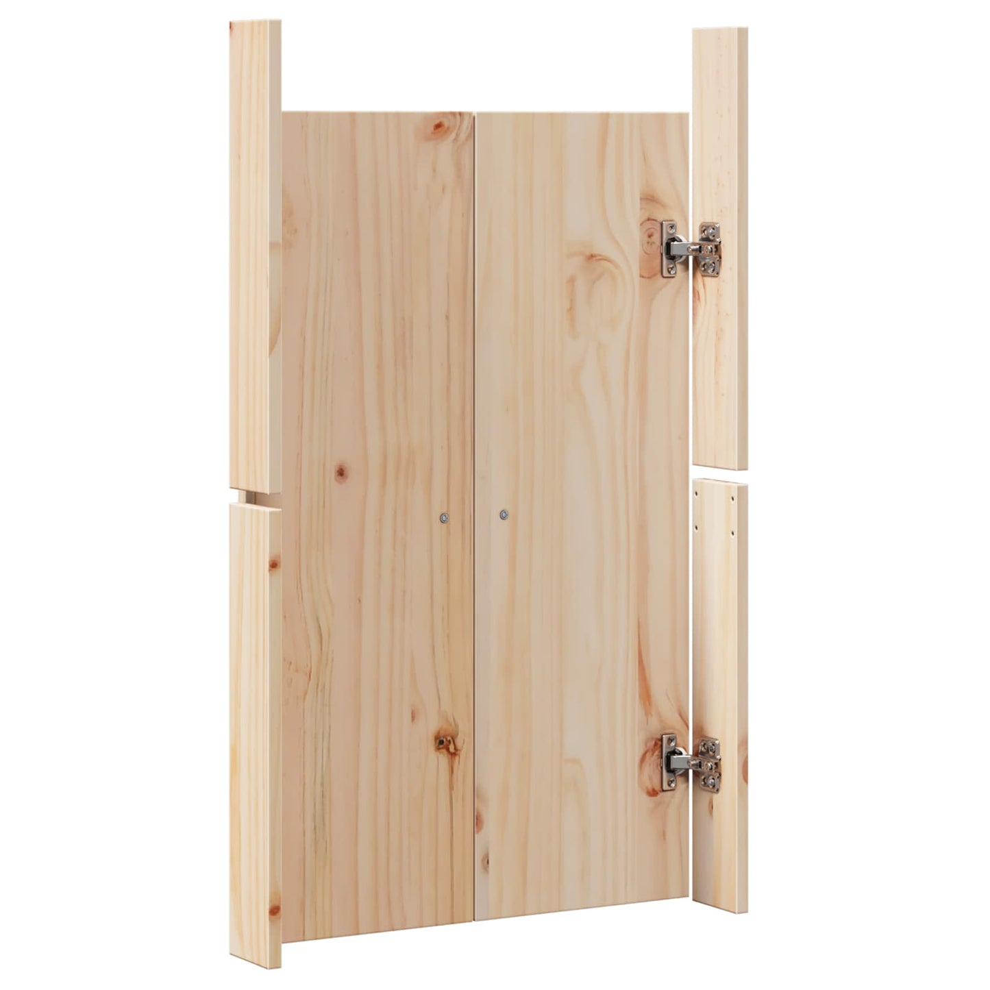 vidaXL Πόρτα κουζίνας 2 pcs Κρεμ 50 x 9 x 82 εκ Μασίφ ξύλο πεύκου