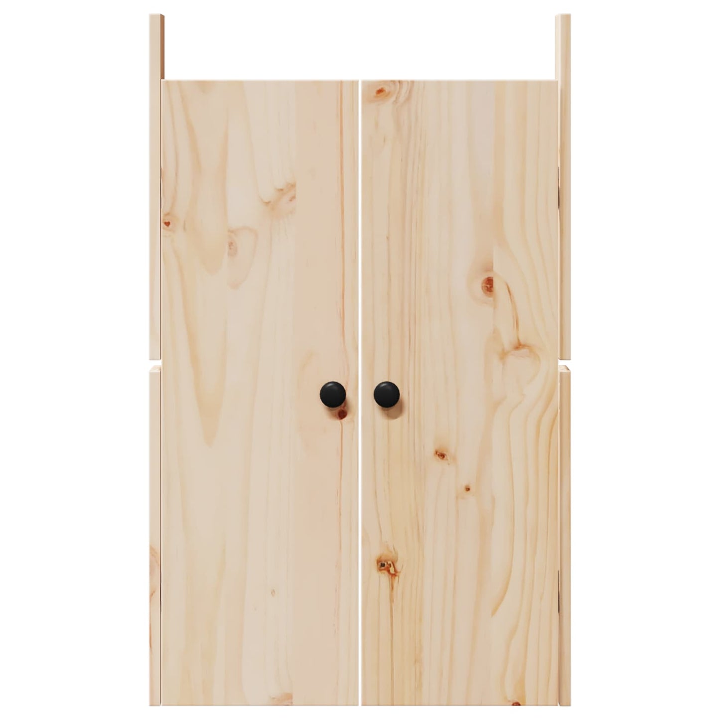 vidaXL Πόρτα κουζίνας 2 pcs Κρεμ 50 x 9 x 82 εκ Μασίφ ξύλο πεύκου