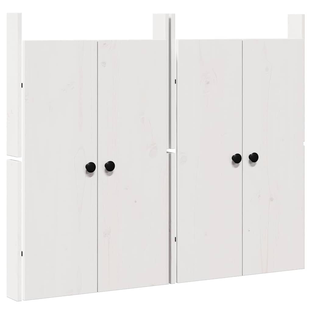 vidaXL Πόρτα κουζίνας 2 pcs Λευκό 50 x 9 x 82 εκ Μασίφ ξύλο πεύκου