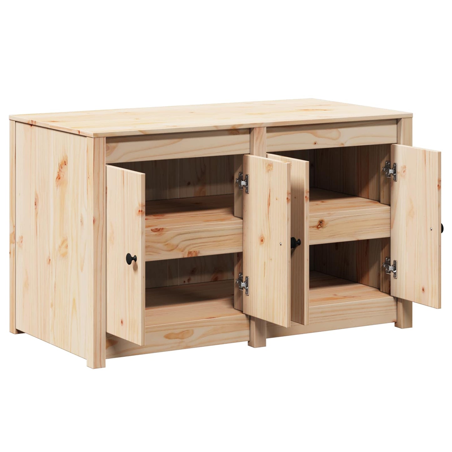 vidaXL Ντουλάπα Κουζίνας Καφέ 106 x 55 x 64 cm Μασίφ ξύλο πεύκου