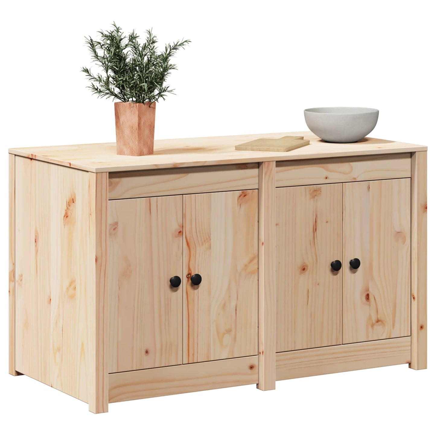vidaXL Ντουλάπα Κουζίνας Καφέ 106 x 55 x 64 cm Μασίφ ξύλο πεύκου