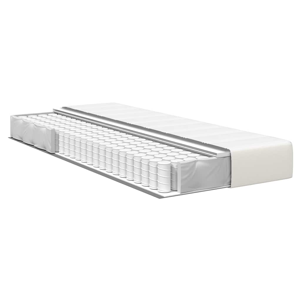 vidaXL Στρώμα Κρεβατιού με στρώμα Κρεμ 80 x 200 cm ύφασμα