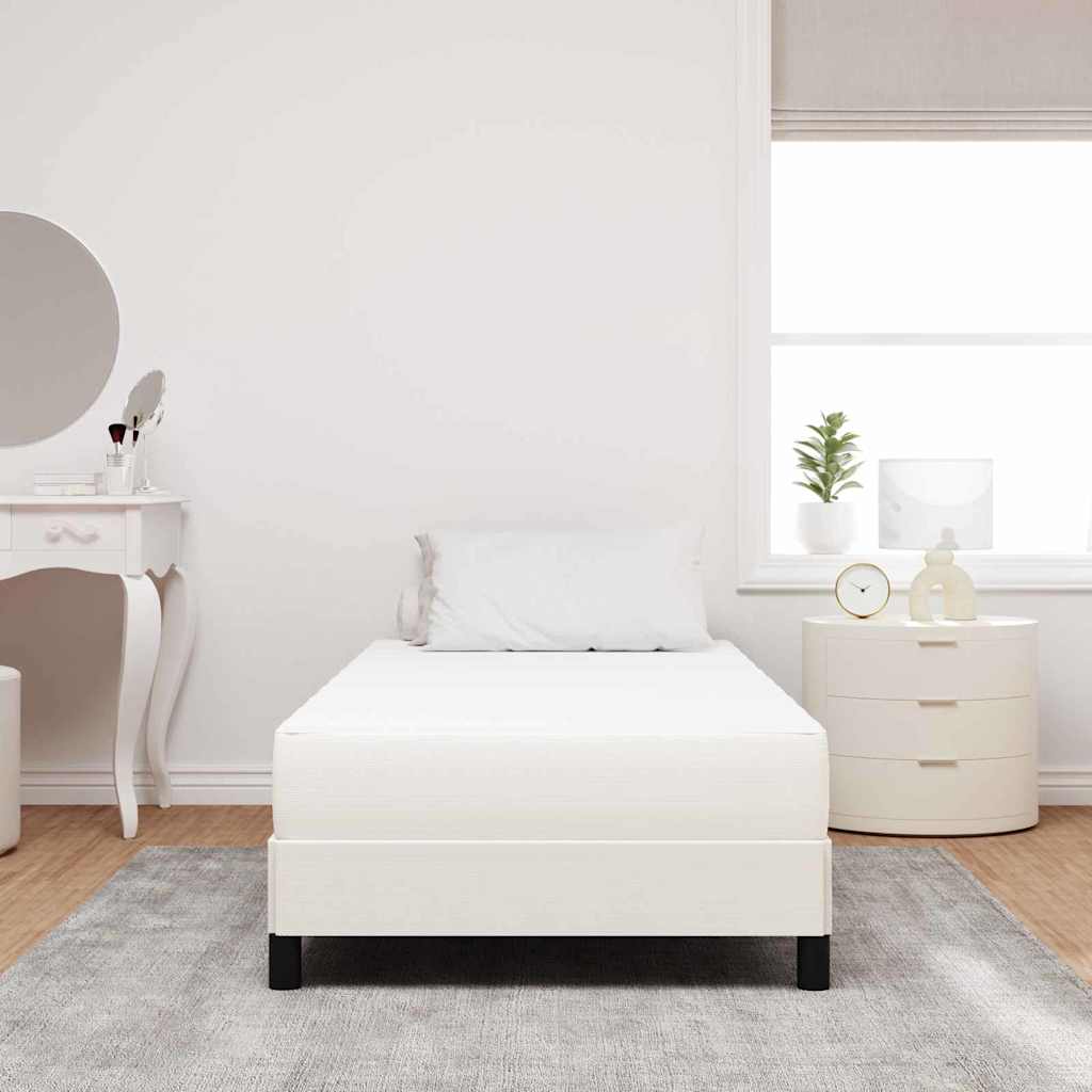 vidaXL Στρώμα Κρεβατιού με στρώμα Κρεμ 100 x 200 cm ύφασμα