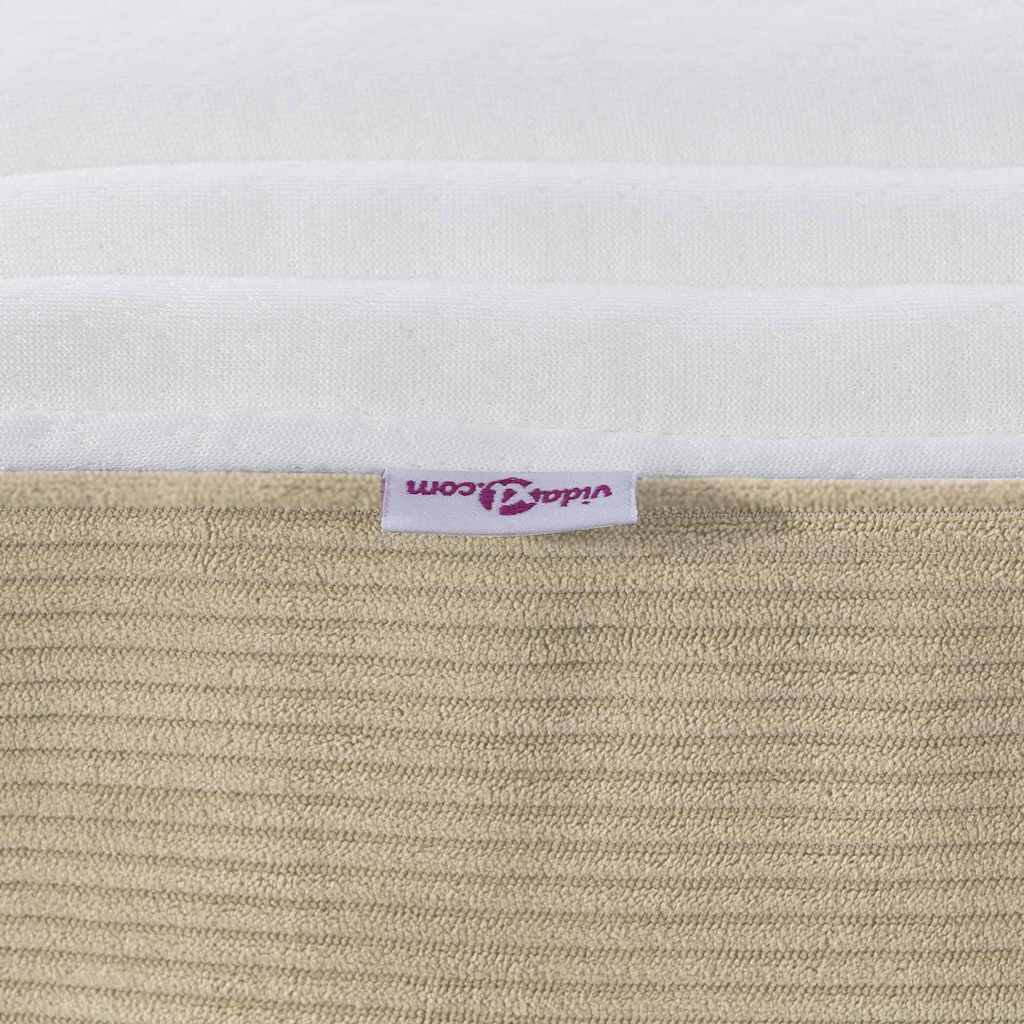 vidaXL Στρώμα με Ελατήρια Pocket, Φαίνεται Ήπιο, Πράσινο Γκρι, Μεσαίο, 100x200x20 εκ, Υφασμάτινο