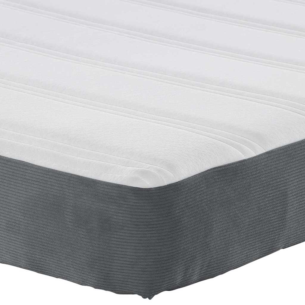 vidaXL Στρώμα Κρεβατιού με στρώμα Γκρι 120 x 190 cm ύφασμα
