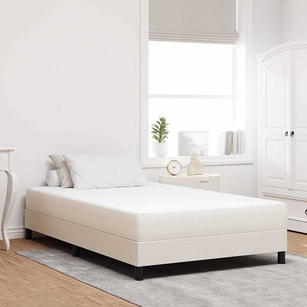 vidaXL Στρώμα Κρεβατιού με στρώμα Κρεμ 120 x 190 cm ύφασμα