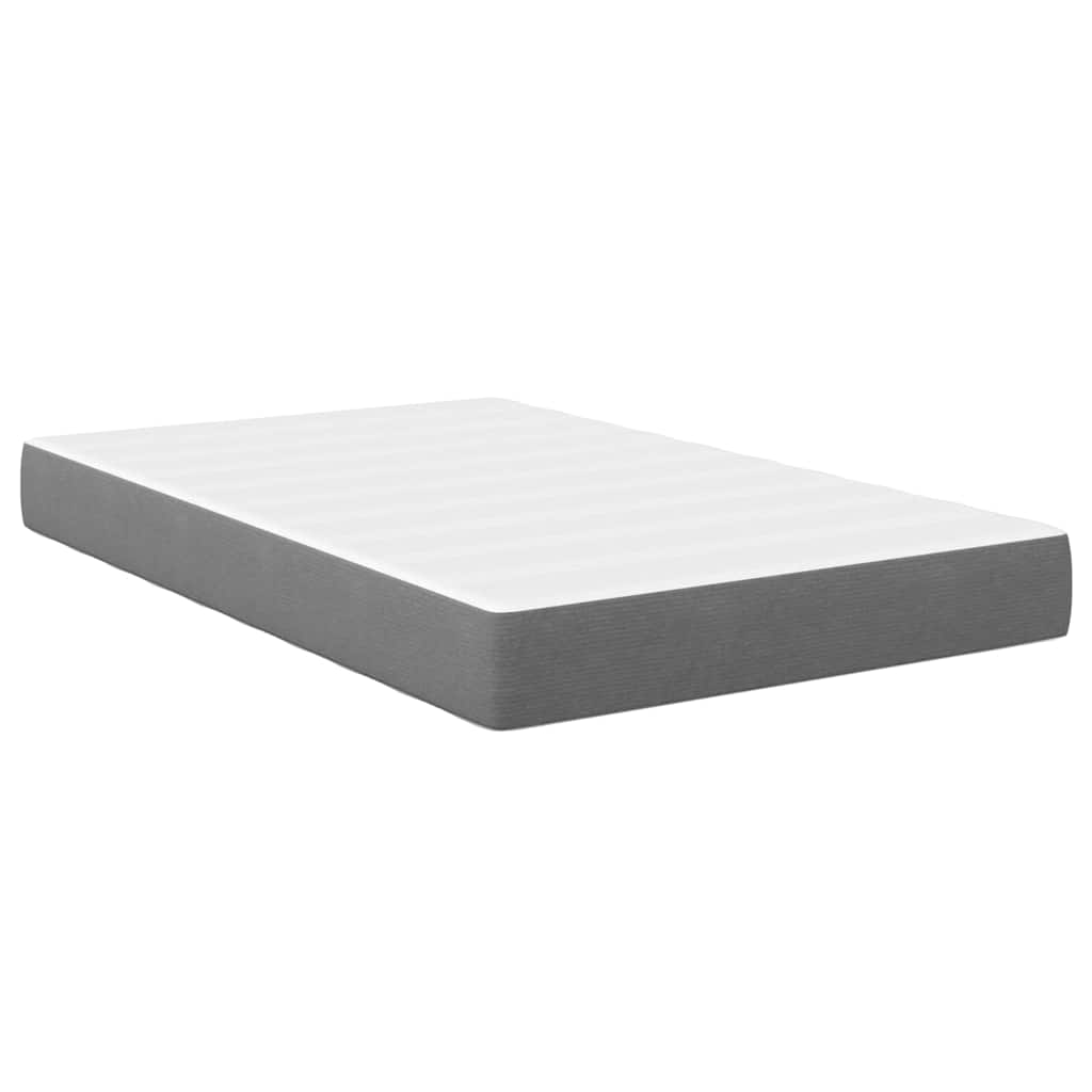 vidaXL Στρώμα Κρεβατιού με στρώμα Ανοιχτό γκρι 120 x 200 cm ύφασμα