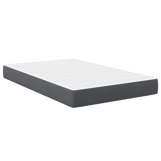 vidaXL Στρώμα Κρεβατιού με στρώμα Γκρι 120 x 200 cm ύφασμα