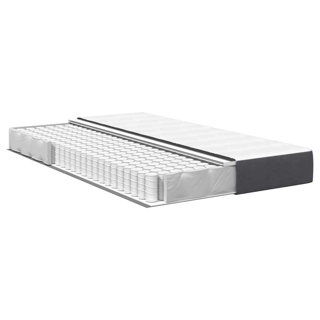vidaXL Στρώμα Κρεβατιού με στρώμα Γκρι 120 x 200 cm ύφασμα