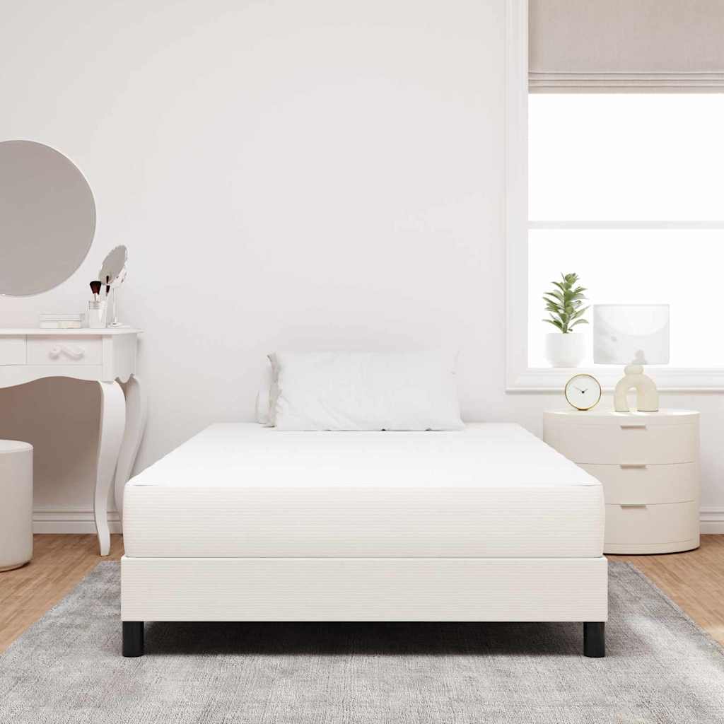 vidaXL Στρώμα Κρεβατιού με στρώμα Κρεμ 120 x 200 cm ύφασμα