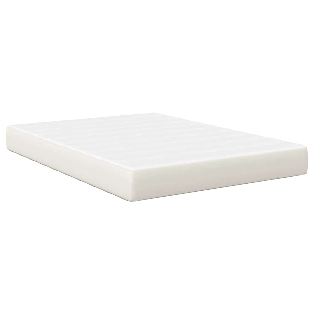 vidaXL Στρώμα Κρεβατιού με στρώμα Κρεμ 140 x 190 cm ύφασμα