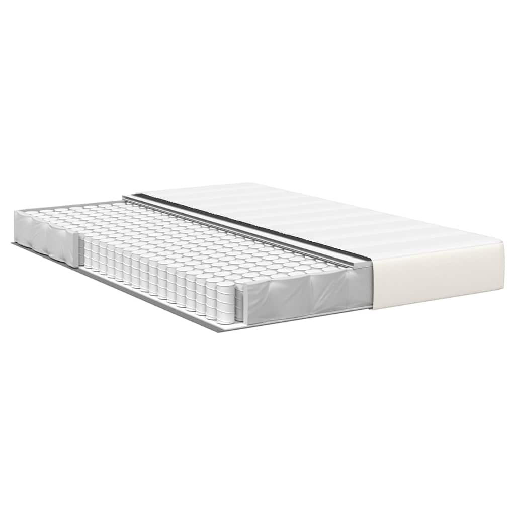 vidaXL Στρώμα Κρεβατιού με στρώμα Κρεμ 140 x 190 cm ύφασμα