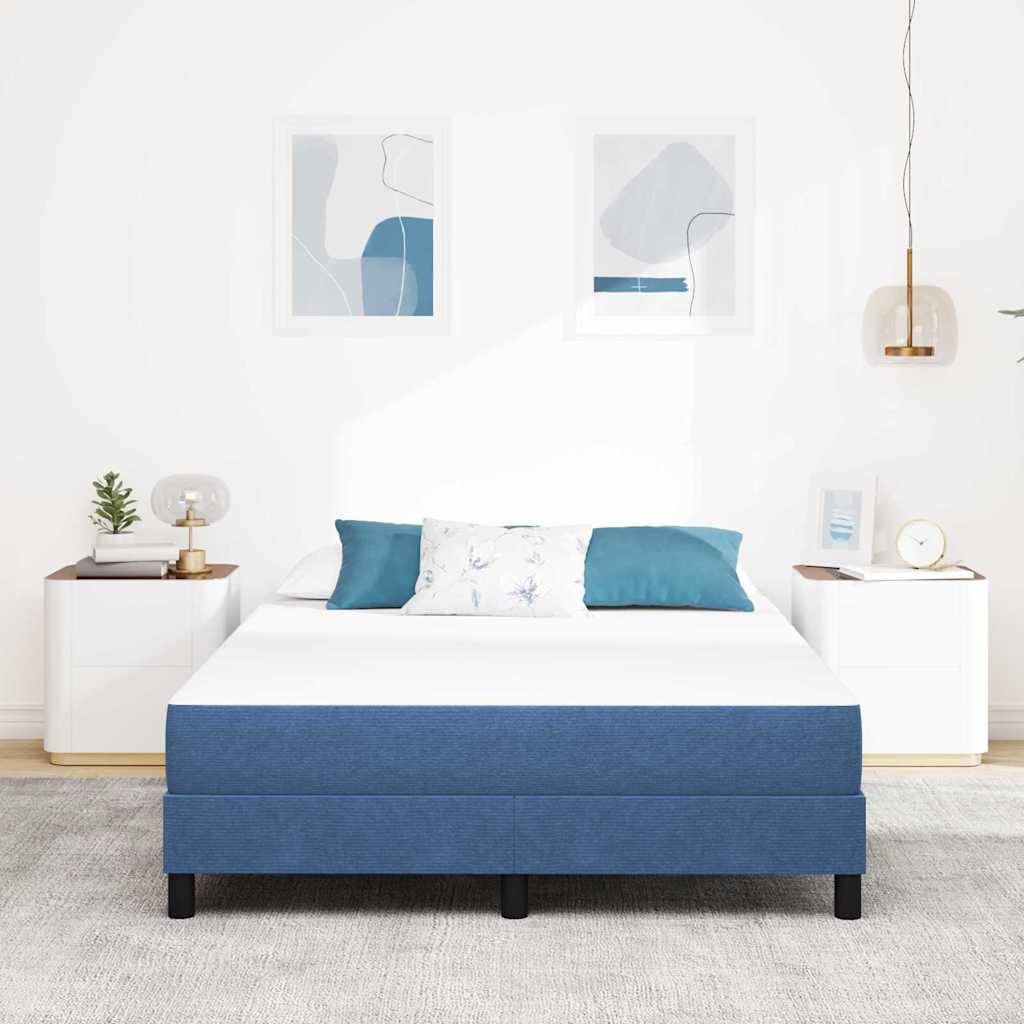 vidaXL Στρώμα Κρεβατιού με στρώμα Μπλε 140 x 200 cm ύφασμα