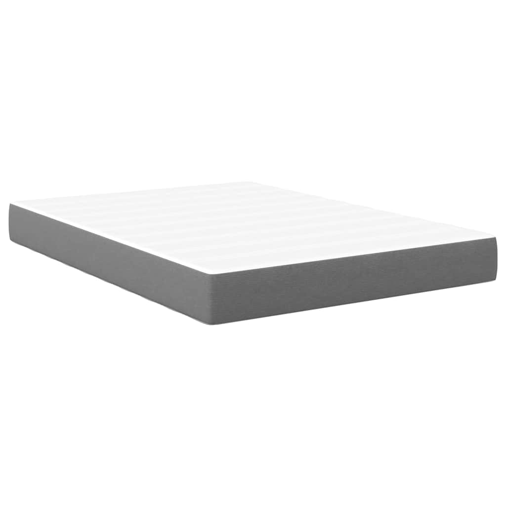 vidaXL Στρώμα Κρεβατιού με στρώμα Ανοιχτό γκρι 160 x 200 cm ύφασμα