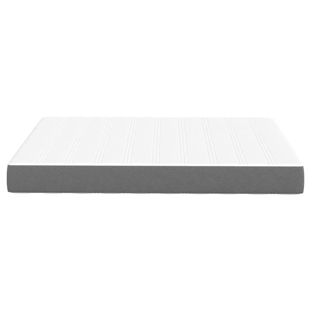 vidaXL Στρώμα Κρεβατιού με στρώμα Ανοιχτό γκρι 160 x 200 cm ύφασμα