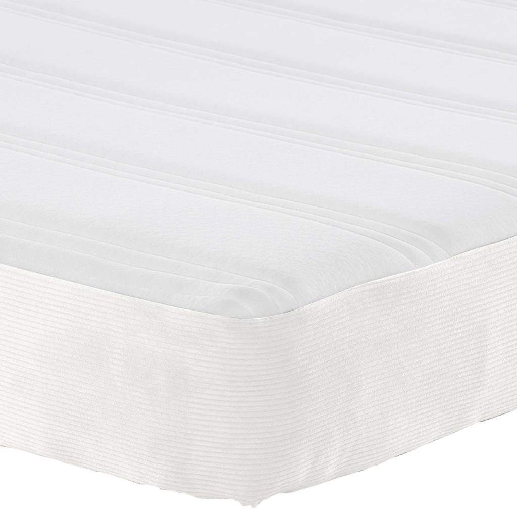 vidaXL Στρώμα Κρεβατιού με στρώμα Κρεμ 180 x 200 cm ύφασμα