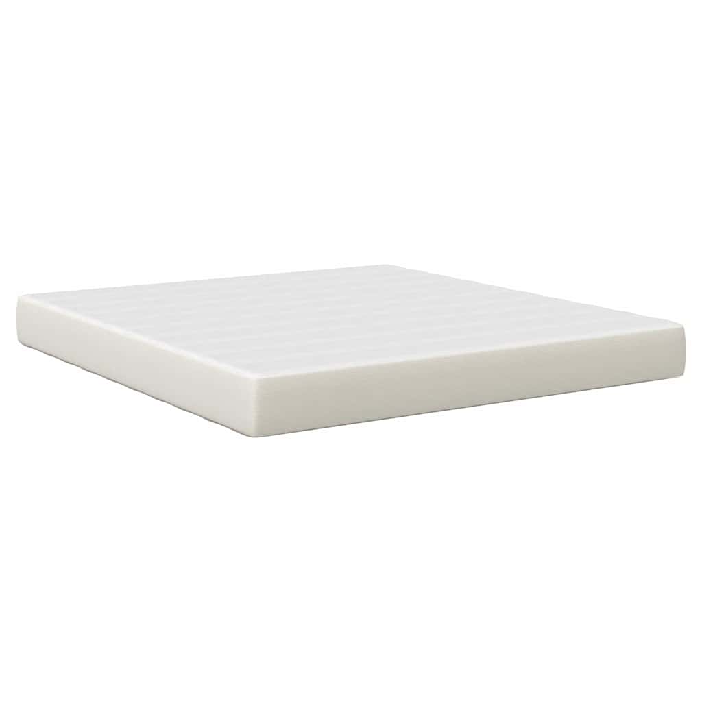vidaXL Στρώμα Κρεβατιού με στρώμα Κρεμ 180 x 200 cm ύφασμα