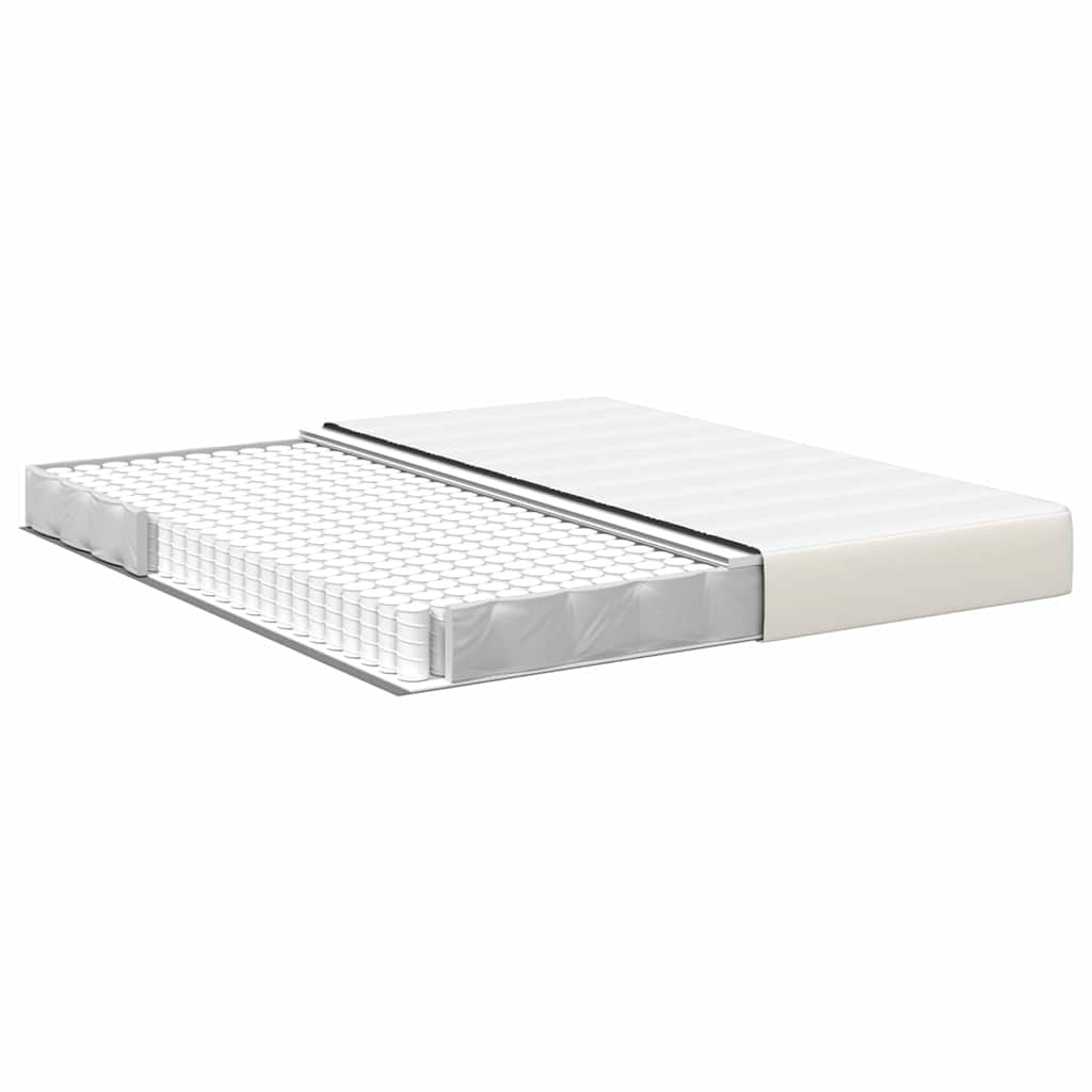 vidaXL Στρώμα Κρεβατιού με στρώμα Κρεμ 180 x 200 cm ύφασμα