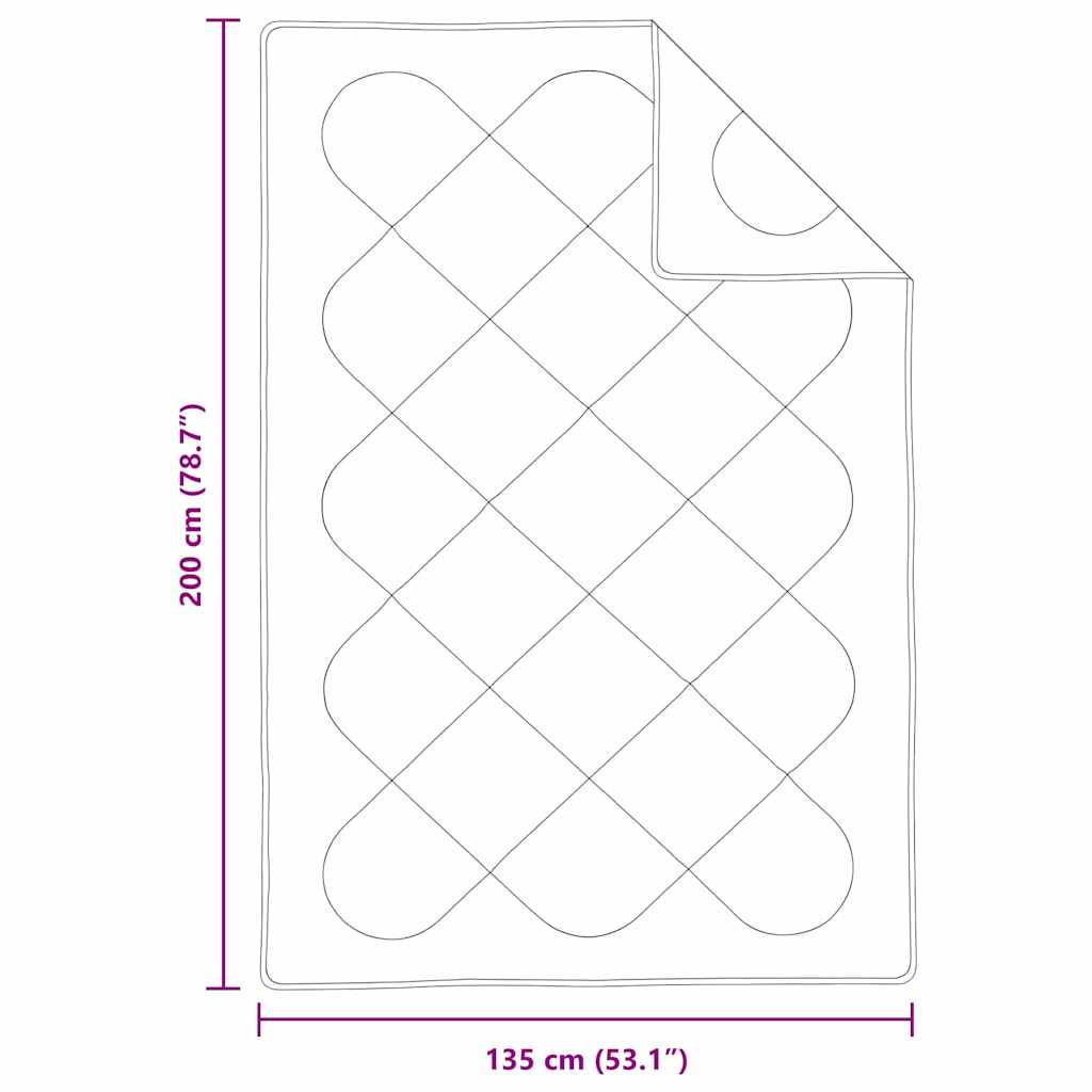 vidaXL Κουβέρτες & Κουβέρτες Λευκό 135 x 200 εκ. Μικροΐνες