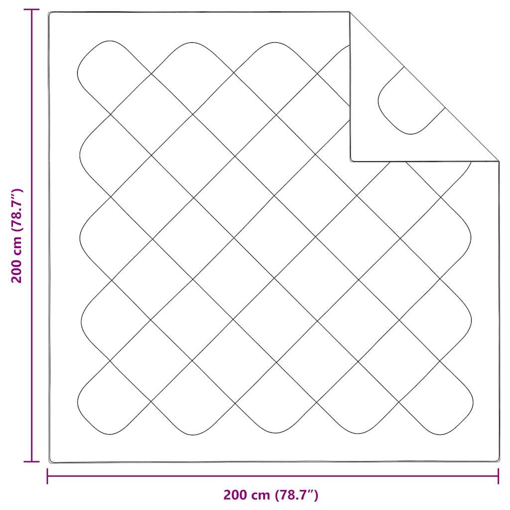 vidaXL Κουβέρτες & Κουβέρτες Λευκό 200 x 200 εκ Μικροΐνες
